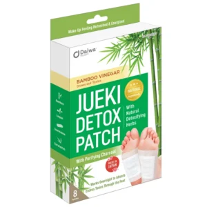 Jueki Detox Foot Pads - Bamboo Vinegar Charcoal Hygiene Patches (8 Pads/4 Pairs)